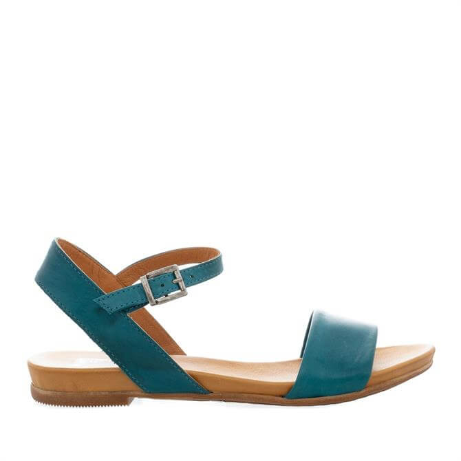 Carl Scarpa Tianna Teal Leather Sandals